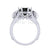 2Ct Round Cut Black Diamond Gothic Skull Ring Set Engagement Wedding Ring Sterling Silver White Gold Finish