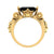 1.00Ct Cushion Cut Black Diamond Gothic Skull Men's Engagement Wedding Ring Sterling Silver Yellow Gold Finish