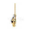 1.00Ct Round Cut Black Diamond Engagement Wedding Gothic Hand On Skull Pendant Sterling Silver Yellow Gold Finish
