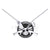 1Ct Gothic Round Cut Black Diamond Engagement Wedding Gothic Dead Rabbit Gang Pendant With Chain Sterling Silver White Gold Finish
