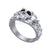 2.00Ct Round Cut Black Diamond Gothic Skull Vintage Engagement Wedding Ring Sterling Silver White Gold Finish