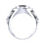 1.00Ct Oval Cut Black Diamond Gothic Skull Men's Engagement Wedding Ring Sterling Silver White Gold Finish
