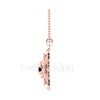 1.00Ct Round Cut Black Diamond Engagement Wedding Gothic Skull Pirates of caribbean Pendant Sterling Silver Rose Gold Finish