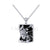 Engagement Wedding Gothic Unique Female Face Pendant Sterling Silver White Gold Finish