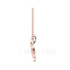 Engagement Wedding Gothic Whale Tail Dragon Design Pendant Sterling Silver Rose Gold Finish