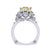 2.00Ct Round Cut Yellow Diamond Engagement Wedding Ring Gothic Skull Euro Style Shank Sterling Silver White Gold Finish