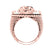1.00Ct Round Cut Black Diamond Gothic Skull Men's Vintage Engagement Wedding Ring Sterling Silver Rose Gold Finish