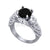 2Ct Round Cut Black Diamond Gothic Skull Infinity Leaf Engagement Wedding Ring Sterling Silver White Gold Finish