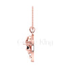 1.00Ct Round Cut Black Diamond Engagement Wedding Gothic Hip Hop Skull Pendant Sterling Silver Rose Gold Finish