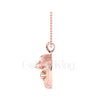 0.50Ct Round Cut Black Diamond Engagement Wedding Gothic Vampire Mouth Pendant Sterling Silver Two Tone Rose Gold Finish