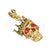 2Ct Gothic Skull Round Cut Red Diamond Engagement Wedding Pendant Sterling Silver Yellow Gold Finish