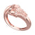 Gothic Horse Engagement Wedding Ring Sterling Silver Rose Gold Finish