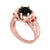 2.5Ct Round Cut Black Diamond Gothic Skull Wedding Engagement Ring Sterling Silver Rose Gold Finish