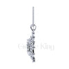 1.00ct Round Cut White Diamond Engagement Wedding Gothic Spider Web Pendant With Chain Sterling Silver White Gold Finish