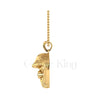 0.50Ct Round Cut Black Diamond Engagement Wedding Gothic Vampire Mouth Pendant Sterling Silver Two Tone Yellow Gold Finish