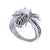 2.00Ct Round Cut White Diamond Gothic Spider Style Engagement Wedding Ring Sterling Silver White Gold Finish
