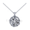 1.50Ct Black Round Diamond Engagement Wedding Gothic Star Design Snake Pendant Sterling Silver White Gold Finish