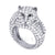 2.50Ct Round Cut White Diamond Gothic Skull Panther Engagement Wedding Ring Sterling Silver White Gold Finish