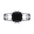 1.50Ct Princess Cut Black Diamond Gothic Skull Vintage Engagement Wedding Ring Sterling Silver White Gold Finish
