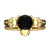 1.5Ct Round Cut Black & White Diamond Gothic Skull Ring Set Engagement Wedding Ring Sterling Silver Yellow Gold Finish