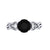 2.00Ct Round Cut Black Diamond Gothic Skull Infinity Style Engagement Wedding Ring Sterling Silver White Gold Finish