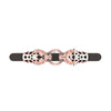 Gothic Leopard Engagement Wedding Sterling Silver 7 Inch Bracelet Rose Gold Finish