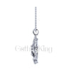 1.50Ct Black Round Diamond Engagement Wedding Gothic Star Design Snake Pendant Sterling Silver White Gold Finish