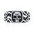 1.00Ct Round Cut Black Diamond Gothic Skull Solitaire Men's Engagement Wedding Ring Sterling Silver White Gold Finish