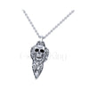 1.00Ct Round Cut Black Diamond Engagement Wedding Gothic Skull Art Deco Leaf Flower Pendant Sterling Silver White Gold Finish