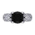 2.50Ct Round Cut Black Diamond Gothic Skull Leaf Style Engagement Wedding Ring Sterling Silver White Gold Finish