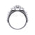 1.5Ct Round Cut Black Diamond Cross Style Gothic Skull Engagement Wedding Ring Sterling Silver White Gold Finish