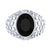 2.00Ct Oval Cut Black Diamond Gothic Vintage Men's Engagement Wedding Ring Sterling Silver White Gold Finish