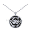 0.5Ct Round Cut Black Diamond Engagement Wedding Gothic Crab Design Pendant With Chain Sterling Silver White Gold Finish