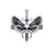 2.00Ct Round Cut Black Diamond Gothic Skull Death Head Moth Engagement Wedding Ring Sterling Silver White Gold Finish