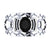 2.00Ct Oval & Round Cut Black Diamond Gothic Skull Men's Engagement Wedding Ring Sterling Silver Two Tone White Gold Finish