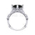2.00Ct Round Cut Black Diamond Gothic Hand Irish Claddgh Style Engagement Wedding Ring Sterling Silver White Gold Finish