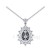 1.00ct Round Cut White Diamond Engagement Wedding Gothic Spider Web Pendant With Chain Sterling Silver White Gold Finish