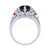 2.5Ct Round Cut Black Diamond Gothic Skull Wedding Engagement Ring Sterling Silver White Gold Finish