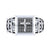 Gothic Jesus Style Engagement Wedding Mens Ring Sterling Silver White Gold Finish