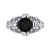 2Ct Round Cut Black Diamond Gothic Skull Engagement Wedding Ring Sterling Silver White Gold Finish
