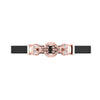 2.00Ct Round Cut White Diamond Gothic Skull Engagement Wedding 7 Leather Inch Wrist Band Bracelet Rose Gold Finish