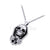 1Ct Gothic Round Cut Black Diamond Engagement Wedding Gothic Skull Style Pendant With Chain Sterling Silver White Gold Finish