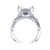 Gothic Bat Style Open Engagement Wedding Ring Sterling Silver White Gold Finish