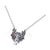 1.00Ct Round Cut Red Diamond Engagement Wedding Gothic Nordic Wolf Head Pendant Sterling Silver White Gold Finish