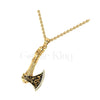 0.50Ct Round Cut White Diamond Engagement Wedding Gothic Dragon Viking Axe Pendant Sterling Silver Yellow Gold Finish