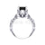 2.5Ct Round Cut Black & White Diamond Gothic Skull Flower Design Engagement Wedding Ring Sterling Silver White Gold Finish