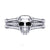 1.00Ct Round Cut Black Diamond Gothic Skull Style Engagement Wedding Ring Sterling Silver White Gold Finish