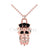 2.5ct Round Cut Diamond Engagement Wedding Gothic Skull Pendant With Chain Sterling Silver Rose Gold Finish