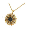 2.50Ct Round Cut Black Diamond Engagement Wedding Gothic Skull Cluster Pendant Sterling Silver Yellow Gold Finish