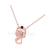 0.50Ct Round Cut Black Diamond Engagement Wedding Gothic Scorpion Pendant With Chain Sterling Silver Rose Gold Finish